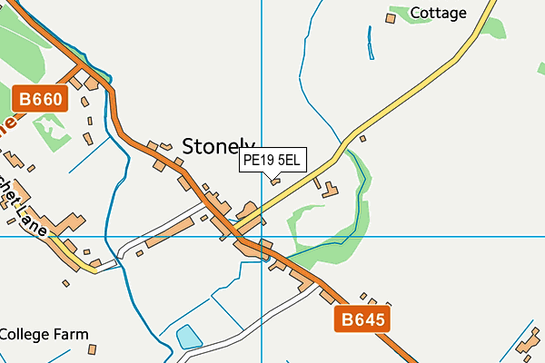 PE19 5EL map - OS VectorMap District (Ordnance Survey)