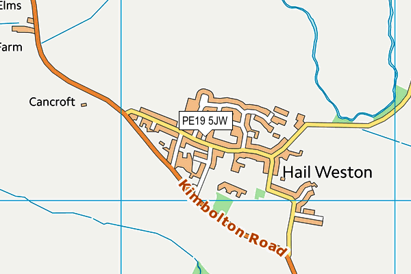 PE19 5JW map - OS VectorMap District (Ordnance Survey) PE19 5JW map - OS VectorMap District (Ordnance Survey)