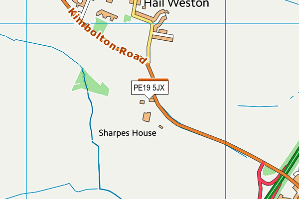 PE19 5JX map - OS VectorMap District (Ordnance Survey) PE19 5JX map - OS VectorMap District (Ordnance Survey)