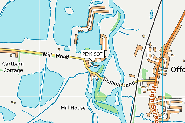 PE19 5QT map - OS VectorMap District (Ordnance Survey) PE19 5QT map - OS VectorMap District (Ordnance Survey)
