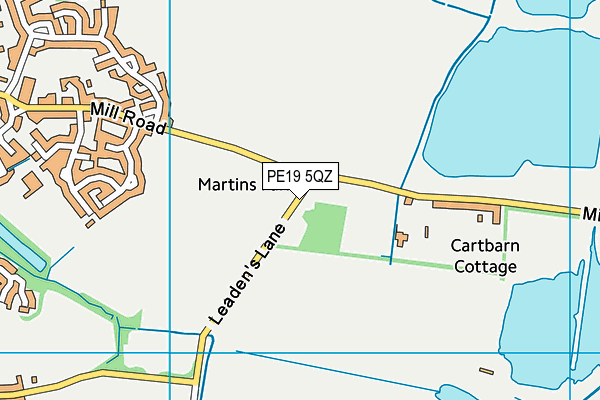 PE19 5QZ map - OS VectorMap District (Ordnance Survey) PE19 5QZ map - OS VectorMap District (Ordnance Survey)