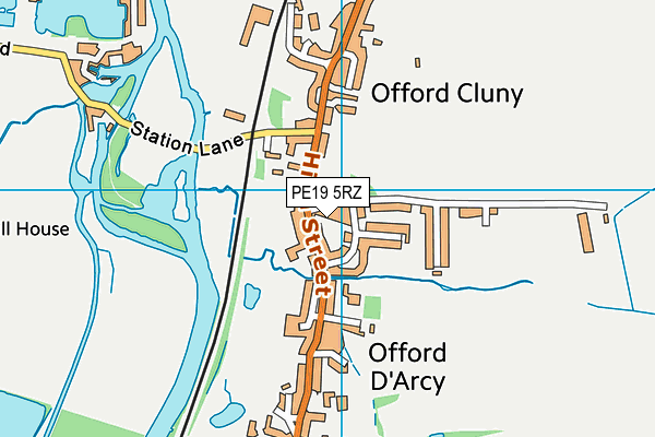 PE19 5RZ map - OS VectorMap District (Ordnance Survey) PE19 5RZ map - OS VectorMap District (Ordnance Survey)
