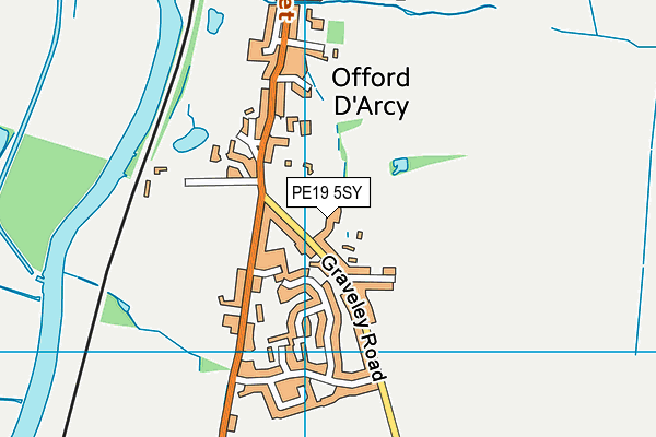 PE19 5SY map - OS VectorMap District (Ordnance Survey) PE19 5SY map - OS VectorMap District (Ordnance Survey)
