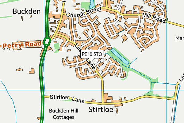 PE19 5TQ map - OS VectorMap District (Ordnance Survey) PE19 5TQ map - OS VectorMap District (Ordnance Survey)