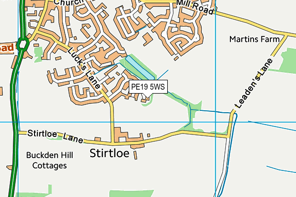 PE19 5WS map - OS VectorMap District (Ordnance Survey) PE19 5WS map - OS VectorMap District (Ordnance Survey)