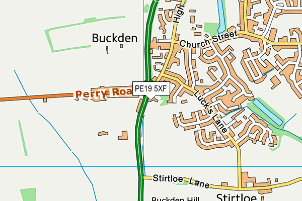 PE19 5XF map - OS VectorMap District (Ordnance Survey) PE19 5XF map - OS VectorMap District (Ordnance Survey)
