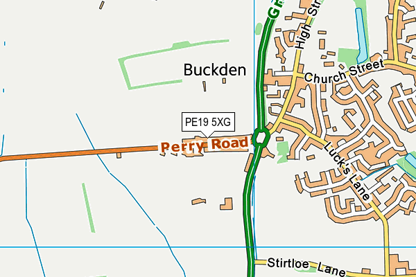 PE19 5XG map - OS VectorMap District (Ordnance Survey) PE19 5XG map - OS VectorMap District (Ordnance Survey)