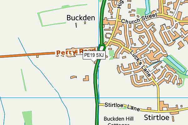 PE19 5XJ map - OS VectorMap District (Ordnance Survey) PE19 5XJ map - OS VectorMap District (Ordnance Survey)