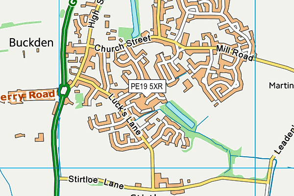PE19 5XR map - OS VectorMap District (Ordnance Survey) PE19 5XR map - OS VectorMap District (Ordnance Survey)