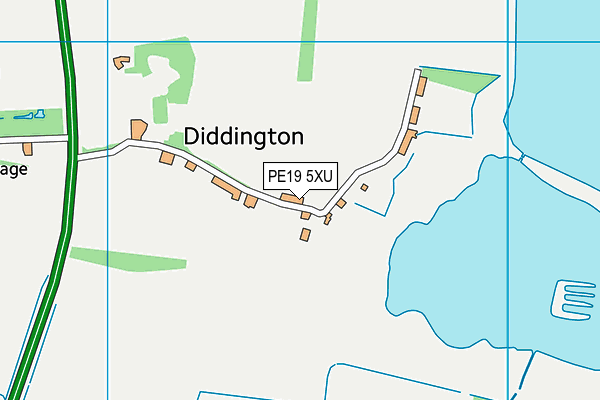 PE19 5XU map - OS VectorMap District (Ordnance Survey) PE19 5XU map - OS VectorMap District (Ordnance Survey)