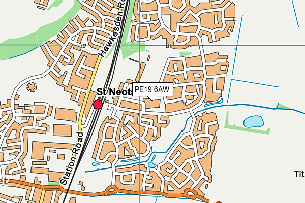 PE19 6AW map - OS VectorMap District (Ordnance Survey) PE19 6AW map - OS VectorMap District (Ordnance Survey)