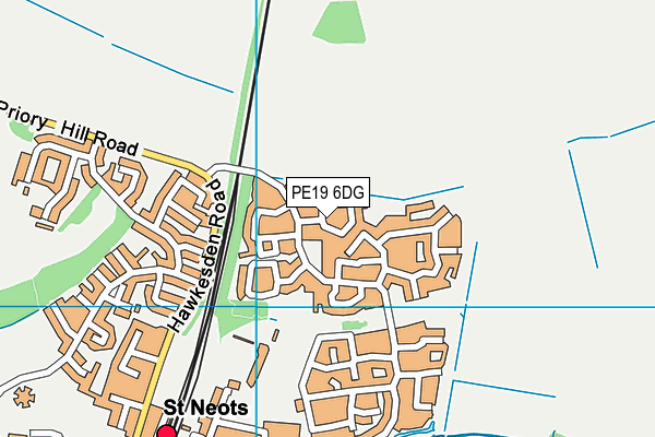 PE19 6DG map - OS VectorMap District (Ordnance Survey) PE19 6DG map - OS VectorMap District (Ordnance Survey)