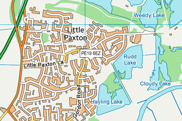 PE19 6EZ map - OS VectorMap District (Ordnance Survey)