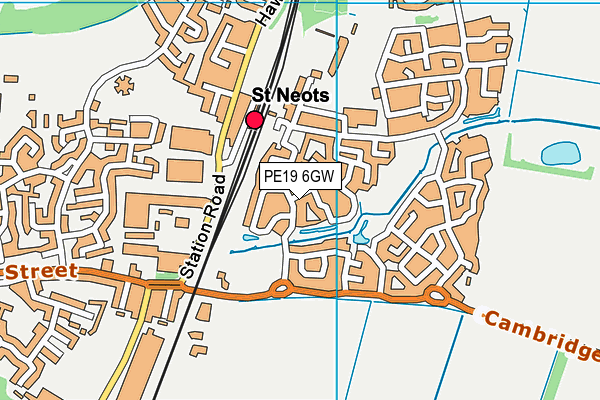 PE19 6GW map - OS VectorMap District (Ordnance Survey) PE19 6GW map - OS VectorMap District (Ordnance Survey)