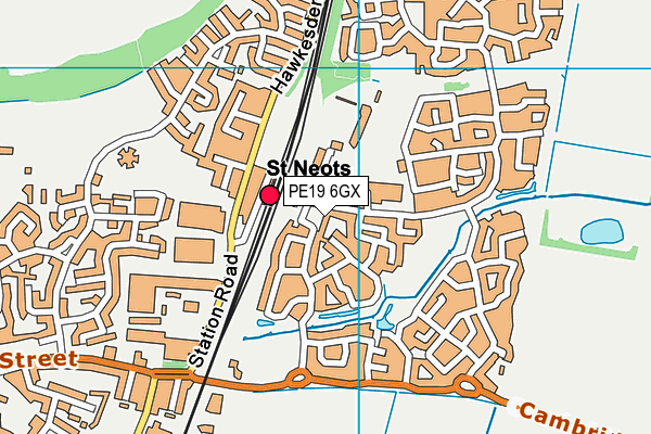 PE19 6GX map - OS VectorMap District (Ordnance Survey) PE19 6GX map - OS VectorMap District (Ordnance Survey)