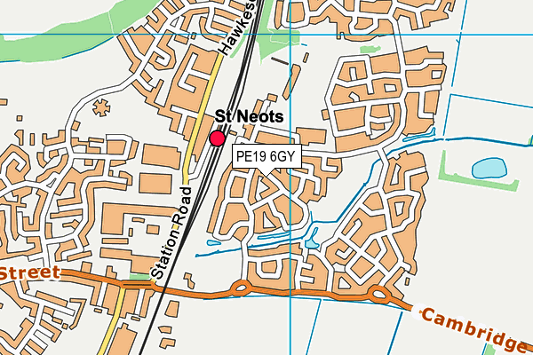 PE19 6GY map - OS VectorMap District (Ordnance Survey) PE19 6GY map - OS VectorMap District (Ordnance Survey)