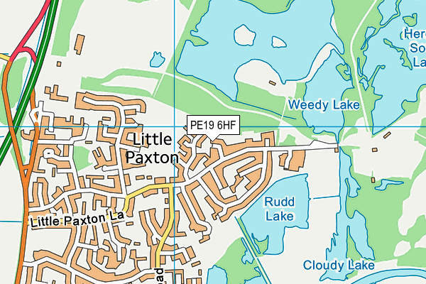 PE19 6HF map - OS VectorMap District (Ordnance Survey)