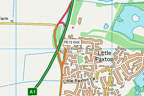 PE19 6HX map - OS VectorMap District (Ordnance Survey)