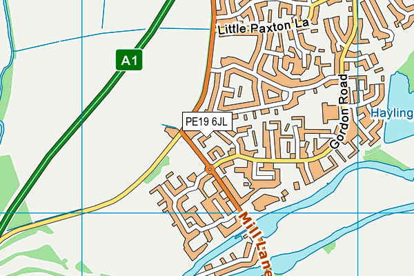 PE19 6JL map - OS VectorMap District (Ordnance Survey) PE19 6JL map - OS VectorMap District (Ordnance Survey)
