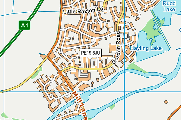 PE19 6JU map - OS VectorMap District (Ordnance Survey) PE19 6JU map - OS VectorMap District (Ordnance Survey)