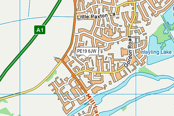 PE19 6JW map - OS VectorMap District (Ordnance Survey) PE19 6JW map - OS VectorMap District (Ordnance Survey)