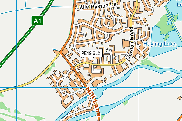PE19 6LX map - OS VectorMap District (Ordnance Survey) PE19 6LX map - OS VectorMap District (Ordnance Survey)