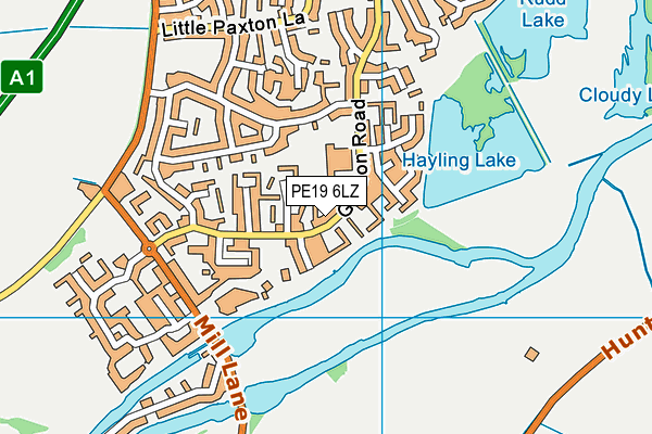 PE19 6LZ map - OS VectorMap District (Ordnance Survey) PE19 6LZ map - OS VectorMap District (Ordnance Survey)