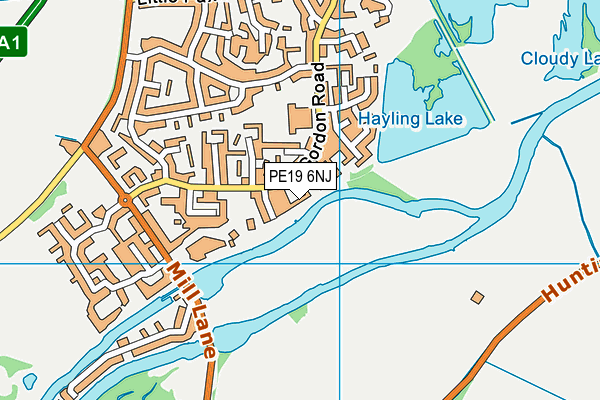PE19 6NJ map - OS VectorMap District (Ordnance Survey) PE19 6NJ map - OS VectorMap District (Ordnance Survey)