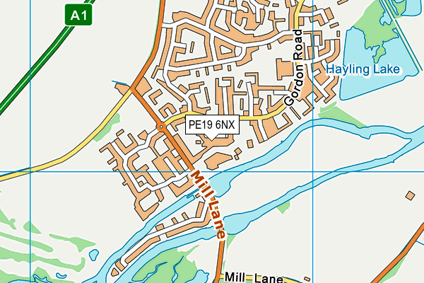 PE19 6NX map - OS VectorMap District (Ordnance Survey) PE19 6NX map - OS VectorMap District (Ordnance Survey)