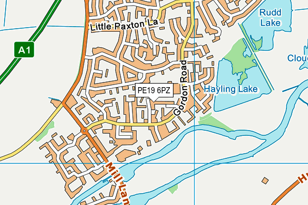 PE19 6PZ map - OS VectorMap District (Ordnance Survey) PE19 6PZ map - OS VectorMap District (Ordnance Survey)