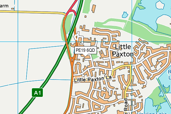 PE19 6QD map - OS VectorMap District (Ordnance Survey)