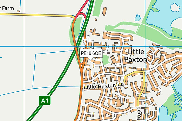 PE19 6QE map - OS VectorMap District (Ordnance Survey)