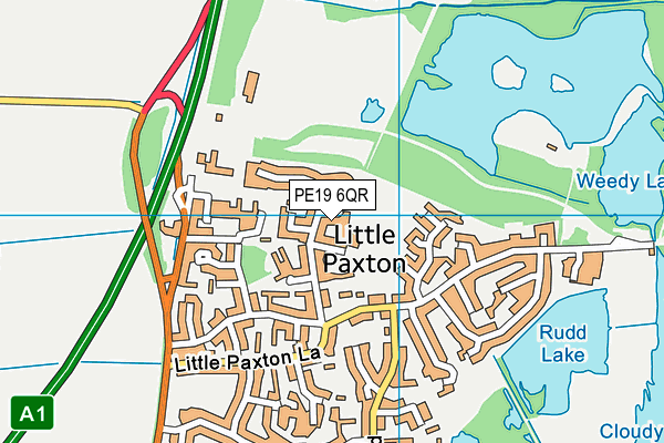 PE19 6QR map - OS VectorMap District (Ordnance Survey)