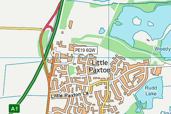 PE19 6QW map - OS VectorMap District (Ordnance Survey)