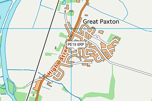 PE19 6RP map - OS VectorMap District (Ordnance Survey)