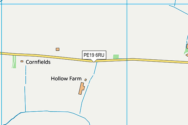 PE19 6RU map - OS VectorMap District (Ordnance Survey)