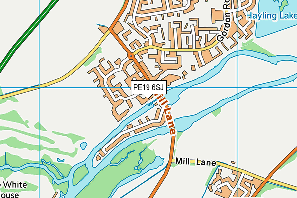 PE19 6SJ map - OS VectorMap District (Ordnance Survey) PE19 6SJ map - OS VectorMap District (Ordnance Survey)