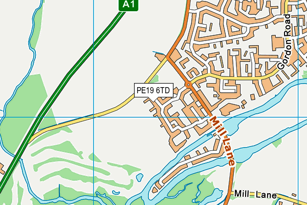 PE19 6TD map - OS VectorMap District (Ordnance Survey) PE19 6TD map - OS VectorMap District (Ordnance Survey)