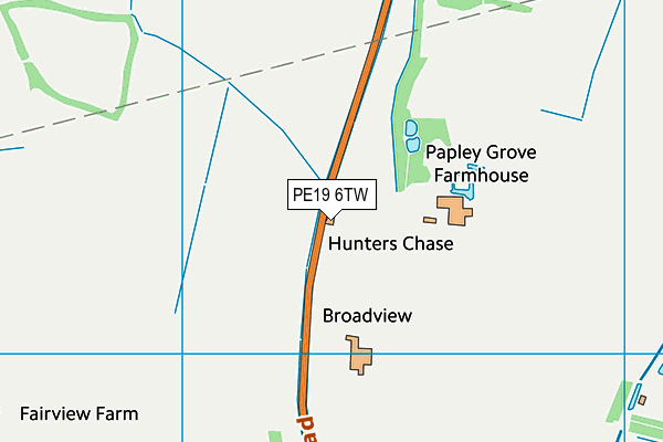 PE19 6TW map - OS VectorMap District (Ordnance Survey)