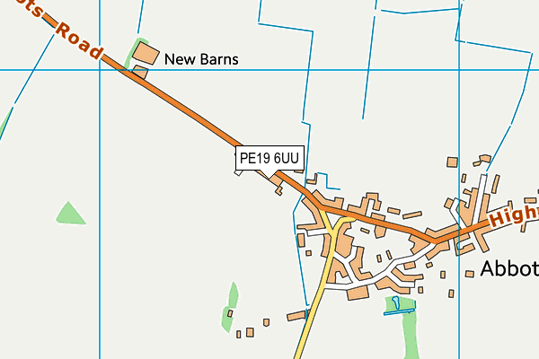 PE19 6UU map - OS VectorMap District (Ordnance Survey)