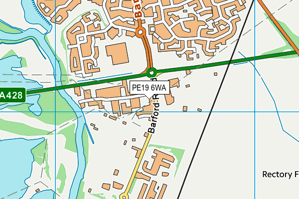 PE19 6WA map - OS VectorMap District (Ordnance Survey) PE19 6WA map - OS VectorMap District (Ordnance Survey)