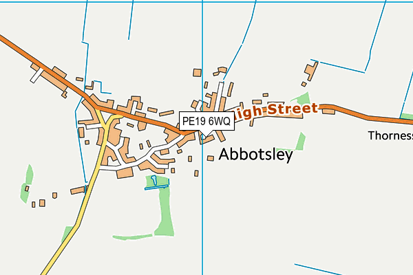 PE19 6WQ map - OS VectorMap District (Ordnance Survey)