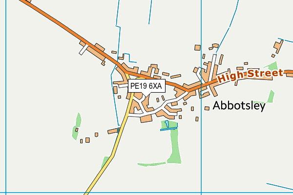 PE19 6XA map - OS VectorMap District (Ordnance Survey)