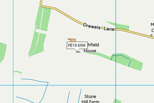 PE19 6XW map - OS VectorMap District (Ordnance Survey) PE19 6XW map - OS VectorMap District (Ordnance Survey)