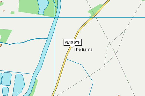 PE19 6YF map - OS VectorMap District (Ordnance Survey)
