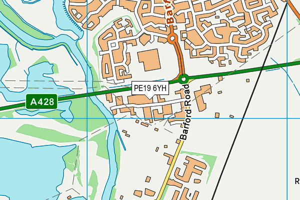 PE19 6YH map - OS VectorMap District (Ordnance Survey) PE19 6YH map - OS VectorMap District (Ordnance Survey)