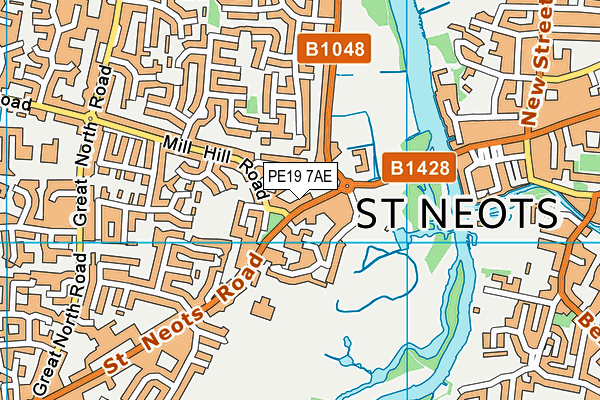 PE19 7AE map - OS VectorMap District (Ordnance Survey) PE19 7AE map - OS VectorMap District (Ordnance Survey)
