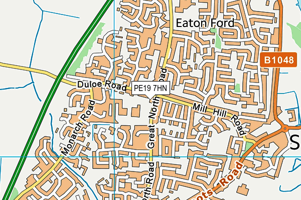 PE19 7HN map - OS VectorMap District (Ordnance Survey) PE19 7HN map - OS VectorMap District (Ordnance Survey)