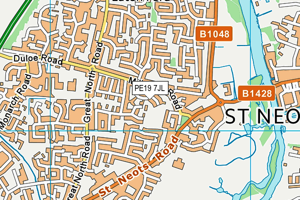 PE19 7JL map - OS VectorMap District (Ordnance Survey) PE19 7JL map - OS VectorMap District (Ordnance Survey)