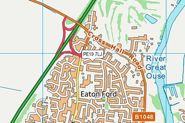 PE19 7LJ map - OS VectorMap District (Ordnance Survey) PE19 7LJ map - OS VectorMap District (Ordnance Survey)